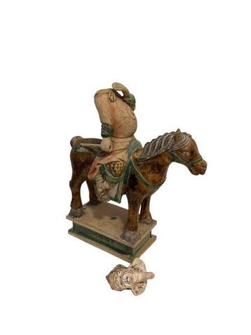 Oud-Chinees, Ming-dynastie Terracotta Mingqi van een ridder