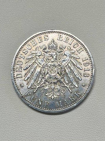 Duitsland, keizerrijk Wilhelm II. 5 Mark 1913 / Prussia