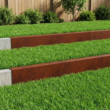 vidaXL Afdekprofiel voor tuinranden 10 st 100 x 5 x 15 cm, Verzenden, Nieuw