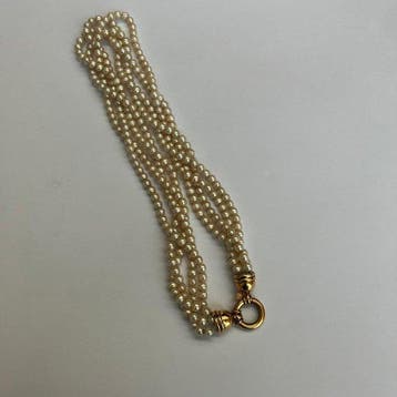 Halsketting - 19.2 kt. Geel goud Parel - Parel en Goud 19,2