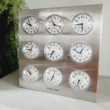 Horloge mondiale - Karlsson - Acier inoxydable poli - 1980