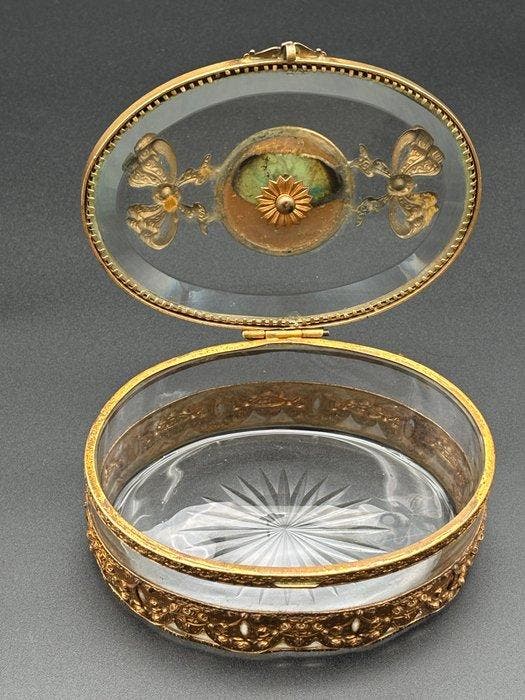 Boîte - Cristal, Laiton, Bronze - Exceptionnel - NO RESERVE, Antiquités & Art, Antiquités | Autres Antiquités