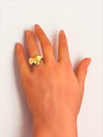 Zonder minimumprijs - Ring - 14 karaat Zilver, Geel goud, Nieuw