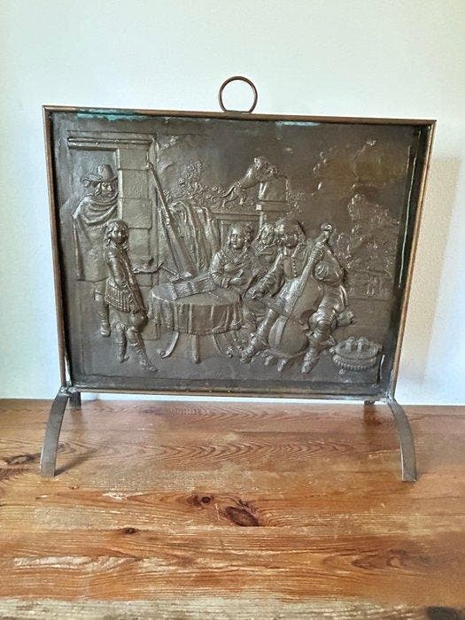 Scherm / kamerverdeler - Koper - Haardscherm, Antiek en Kunst, Curiosa en Brocante