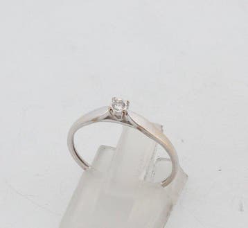 Sans prix de réserve - Bague - 9 carats Or blanc Diamant