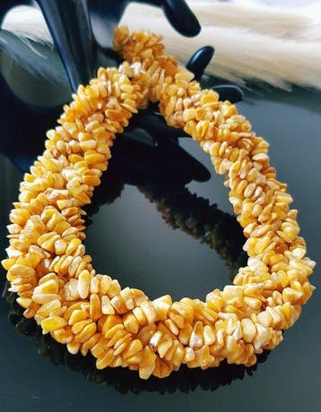 Amber Ketting - Zeldzaam, uniek, echt butterscotch Baltisch