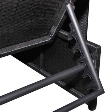 vidaXL Tuinstoelen 2 st verstelbaar met tafel poly rattan, Tuin en Terras, Verzenden, Nieuw