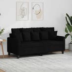 vidaXL Tweezitsbank / zetel 140 cm stof zwart, Verzenden, Nieuw