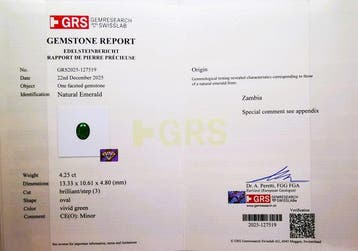 Bague - 18 carats Or blanc, GRS VIVID GREEN 4,95 ct 4,24 g -, Nieuw