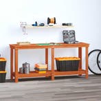 vidaXL Werkbank Waskleur Bruin 180 x 50 x 80 cm Massief, Doe-het-zelf en Bouw, Verzenden, Nieuw