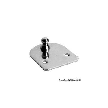 Bieden: Flat Mounting Plate with 10mm Ball - Stainless Stee, Ophalen of Verzenden, Nieuw