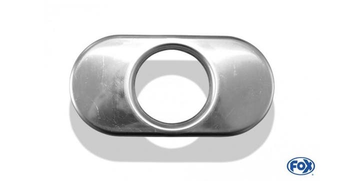 FOX Opzetdeksel voor uitlaat plat ovaal 160x80mm - gat: 55mm, Auto-onderdelen, Uitlaatsystemen, Nieuw, Verzenden