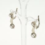 Oorbellen - 18 karaat Witgoud Diamant (Natuurlijk), Bijoux, Sacs & Beauté, Boucles d'oreilles