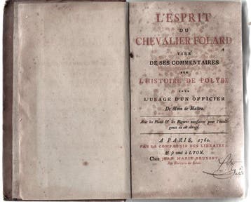 Chevalier Folard - LEsprit du Chevalier Folard - 1760, Antiek en Kunst
