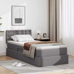 vidaXL Opslag bed met matras met matras Grijs 100 x 200 cm, Verzenden, Nieuw