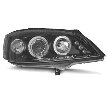 PHARES OPEL ASTRA G 97-04 ANGEL EYES LED FOND NOIR, Verzenden, Nieuw
