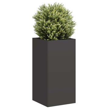 vidaXL Plantenbak 40x40x80 cm koudgewalst staal zwart, Verzenden