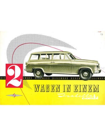 1957 BORGWARD ISABELLA COMBI BROCHURE NEDERLANDS, Ophalen of Verzenden, Nieuw