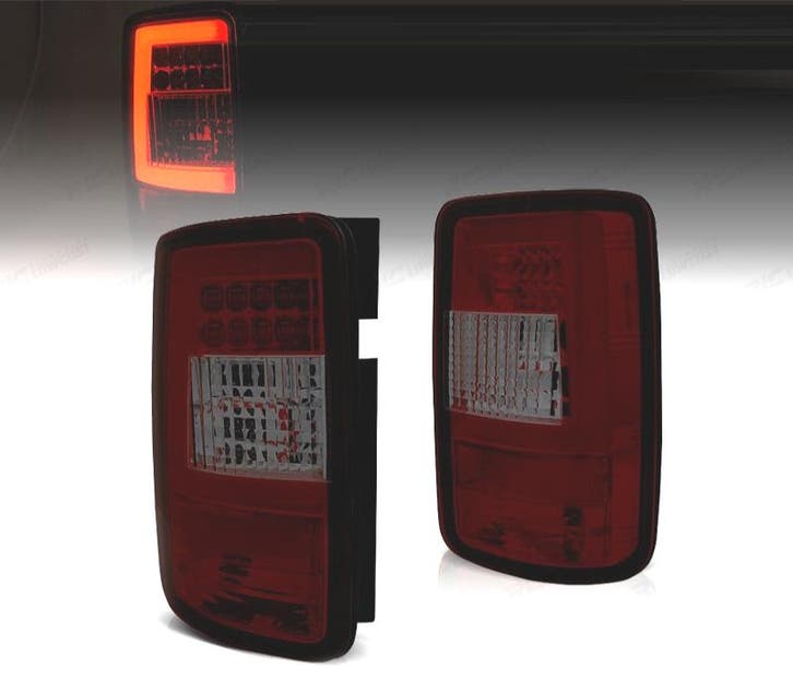 FEUX ARRIÈRE VOLKSWAGEN VW CADDY 04-15 LED ROUGE FUMÉ, Auto-onderdelen, Verlichting, Verzenden