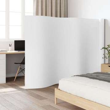 vidaXL Kamerscherm breedte 800 cm hoogte 165 cm bamboe wit, Verzenden, Nieuw