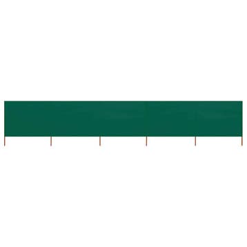vidaXL Windscherm 5-panelen 600x80 cm stof groen, Verzenden