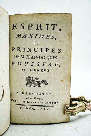 Jean-Jacques Rousseau - Esprit, Maximes et Principes - 1764