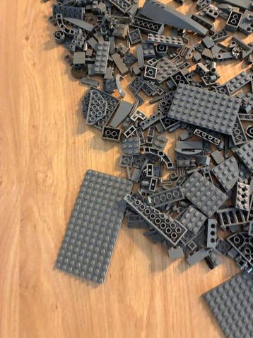 Lego Stenen - 1,7 kilo dark bluish grey, Nieuw