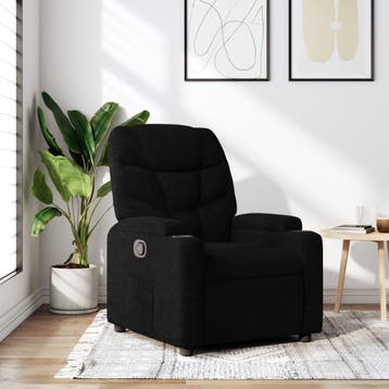 vidaXL Relaxfauteuil Zwarte Stof, Verzenden