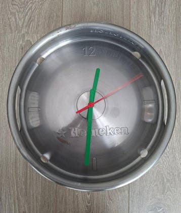 Wandklok - Industrial Metaal - 1970-1980 - Heineken