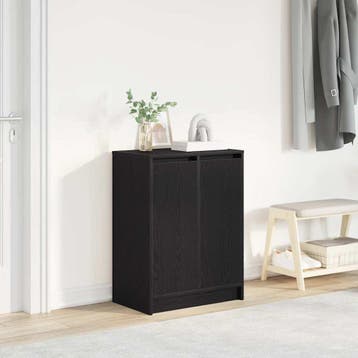 vidaXL Schoenenkast 57x34x76 cm spaanplaat zwart, Verzenden, Nieuw