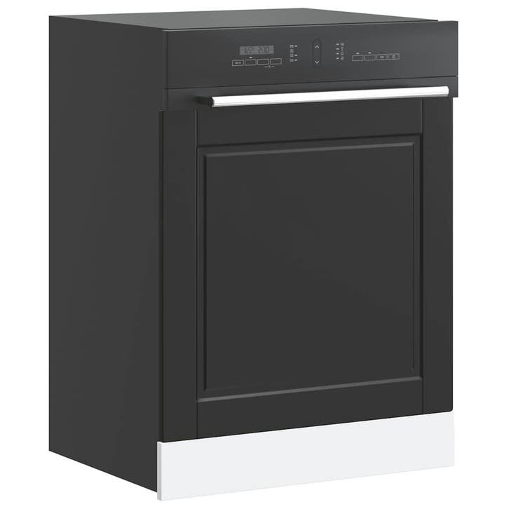 vidaXL Vaatwaspaneel Porto 60x1,5x57 cm bewerkt hout zwart, Huis en Inrichting, Kasten | Overige, Nieuw, Verzenden