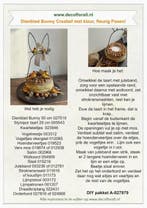 Dienblad bunny creatief met kleur fleurig pasen! stel zelf, Huis en Inrichting, Woonaccessoires | Kunstplanten en Kunstbloemen