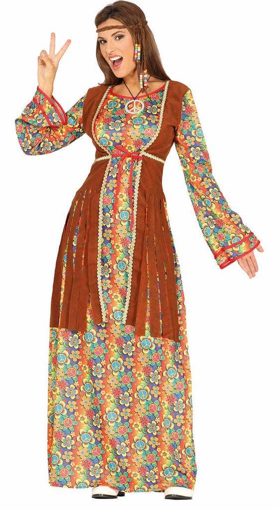 Hippie Jurkje Lang Peace, Kleding | Dames, Carnavalskleding en Feestkleding, Nieuw, Verzenden