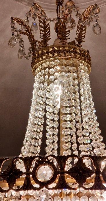 Plafondlamp - Brons, Antiek en Kunst, Antiek | Verlichting