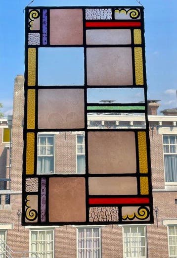 Glas-in-loodraam - 1930-1940, Antiek en Kunst