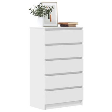vidaXL Ladekast 60x36x103 cm bewerkt hout wit, Verzenden, Nieuw