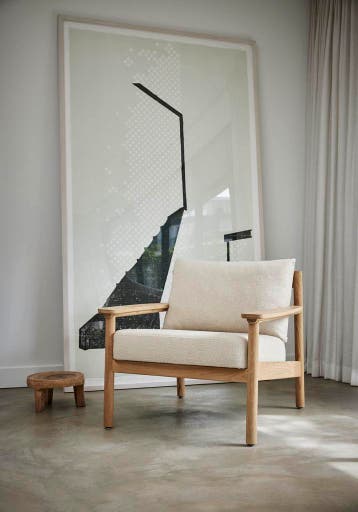 Scandinavische fauteuil Poul - Eiken frame - Diverse kleuren, Huis en Inrichting, 100 tot 125 cm, Nieuw, Scandinavisch, Deens, retro, modern, minimalistisch