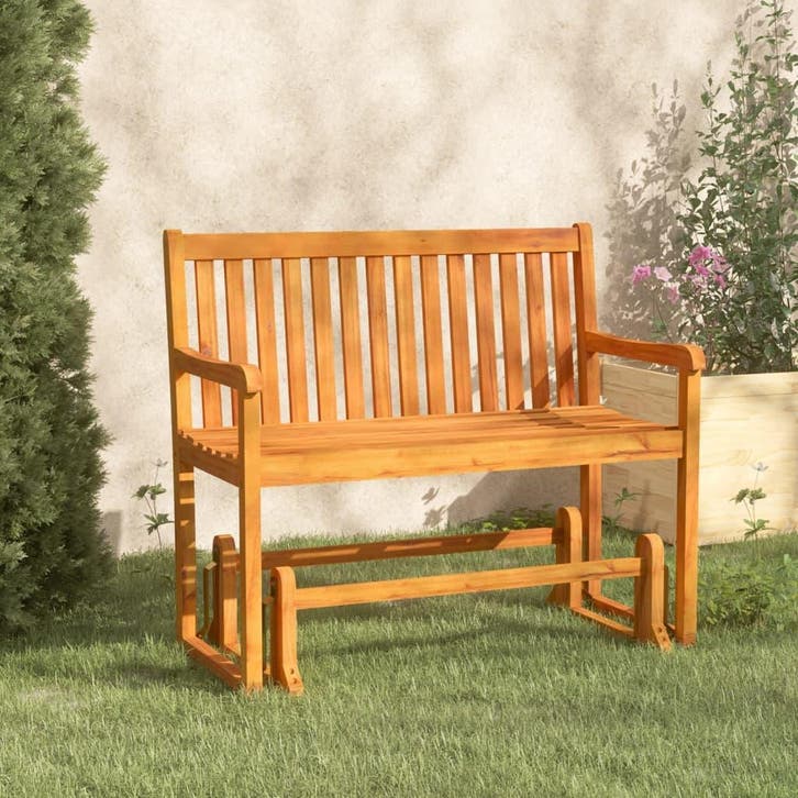 vidaXL Schommelbank 110 cm massief acaciahout, Tuin en Terras, Tuinsets en Loungesets, Nieuw, Verzenden