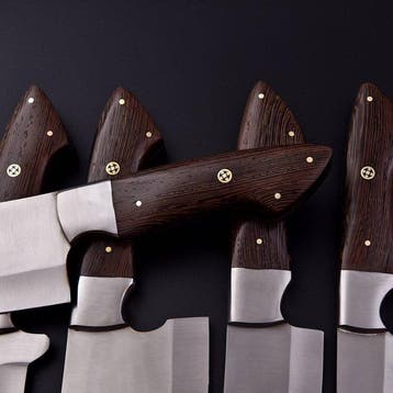 Keukenmes - Chefs knife - Hoge kwaliteit staal, wengehout -
