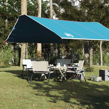 vidaXL Kampeerluifel waterdicht 420x440 cm blauw, Verzenden, Nieuw