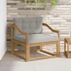 vidaXL Buiten Midden Sofa Polyester Wit, Verzenden, Nieuw