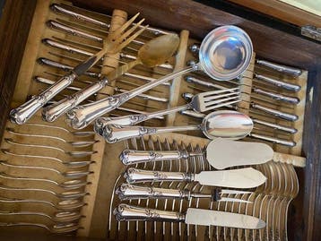 CALDERONI - Bestekset voor 12 personen (93) - .800 zilver -