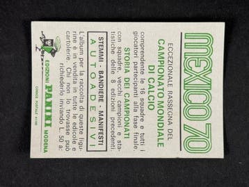1970 Panini Mexico 70 World Cup, - Peru: team - 1 Card -