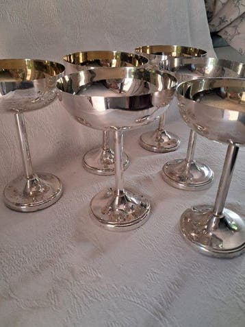 Verre à champagne (6) - Plaqué(e) argent