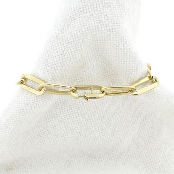 Gouden closed forever armband. (Schakelarmband), Ophalen of Verzenden, Gebruikt, Goud, Goud