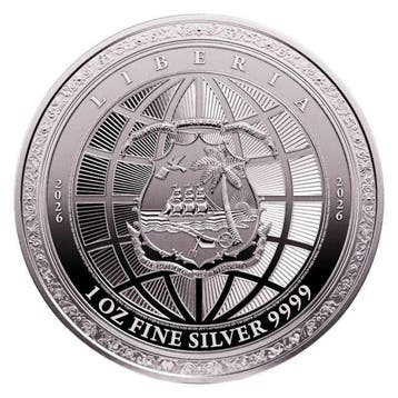 Liberia. 2026 1 oz $20 Liberia Pax Silver Coin Proof-Like