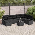 vidaXL Bankstel met kussen 6 pcs poly rattan, Verzenden, Nieuw