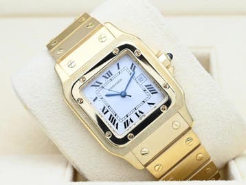 Cartier Santos Ref. 2960 Year 1990s (Box), Bijoux, Sacs & Beauté, Ophalen of Verzenden, Polshorloge