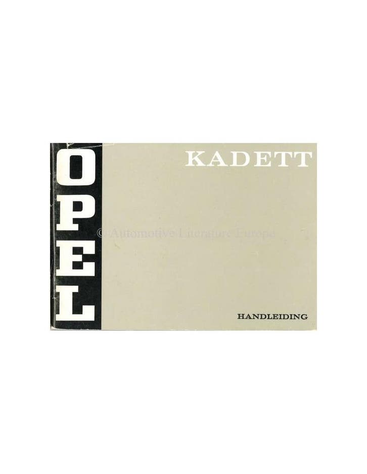 1971 OPEL KADETT INSTRUCTIEBOEKJE NEDERLANDS, Autos : Divers, Modes d'emploi & Notices d'utilisation