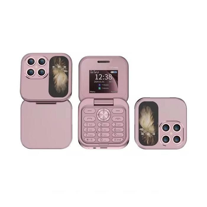 I17 Mini Vouwbare Telefoon - 1.77 inch HD Scherm - Dual SIM, Telecommunicatie, Mobiele telefoons | Overige merken, Nieuw, Verzenden